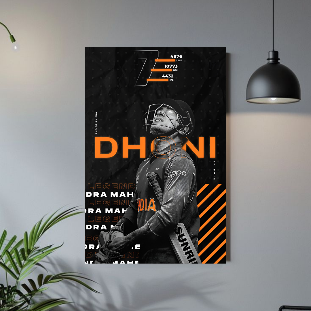 MS Dhoni | Cricket Legends Collection #01 | Iconic Wall Art